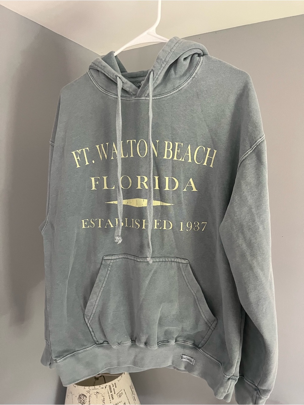 Ragwear Light Slate Graphic Hoodie - Pale Blue-Grey